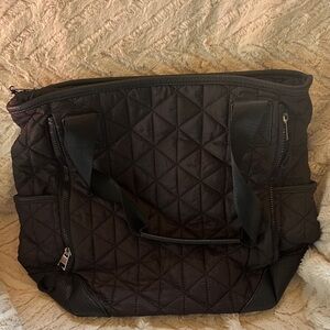 Cynthia Rowley Black Quilted Tote Bag.